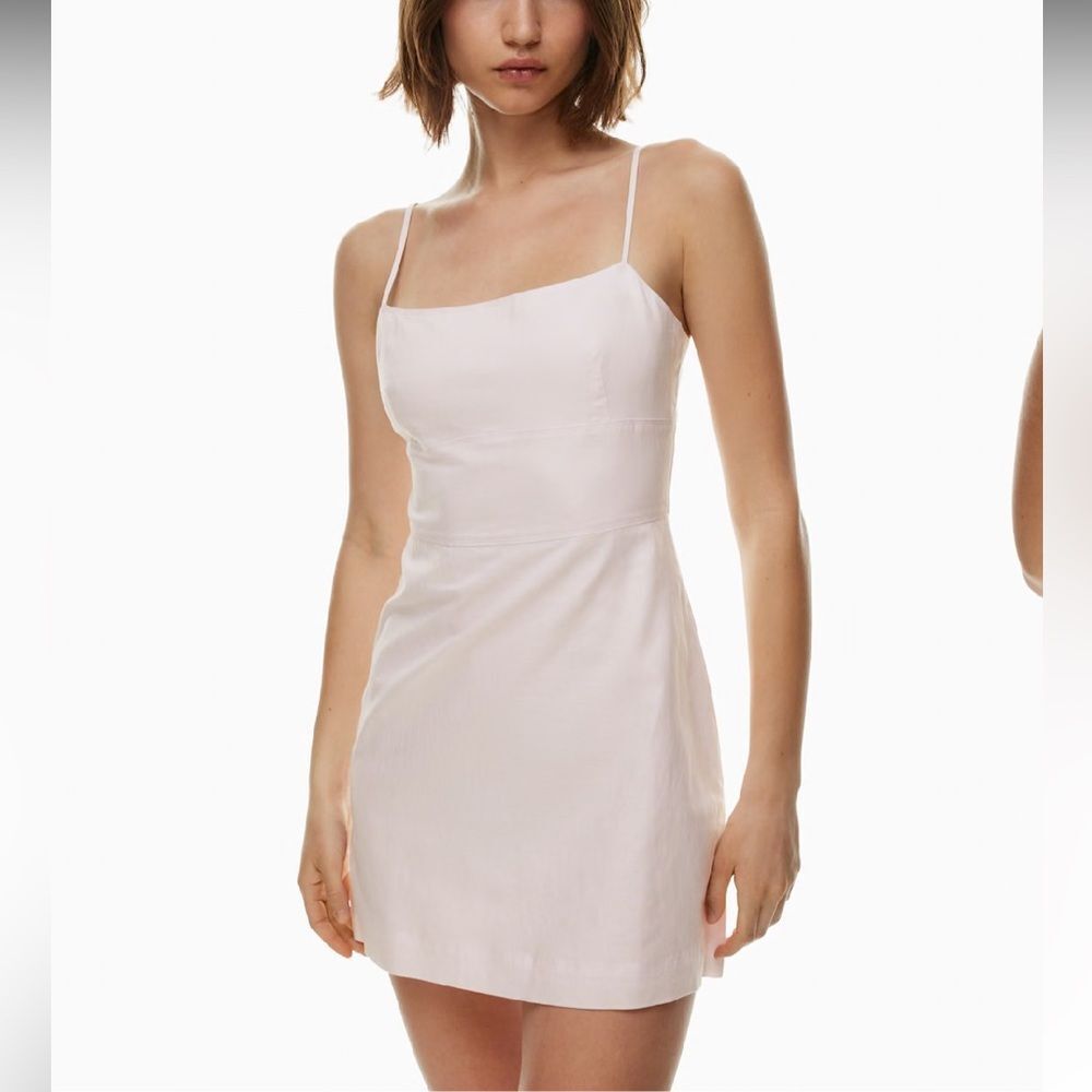 NWT Sunday Best Linen Blend Pink Slip Dress Medium